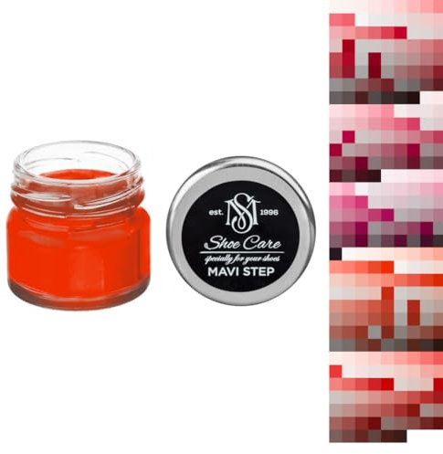 Leder-Schuhcreme, rote Cremefarbe mit Wachs zum Nachfärben – glatte Lederpflege, Stiefelglanz, individuelle Farbe