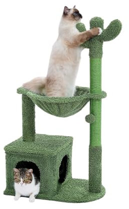 El gran cactus – Árbol rascador para gatos estable en aspecto de cactus XXL – perfecto para gatos grandes – protección para muebles y diversión sin fin de arañar