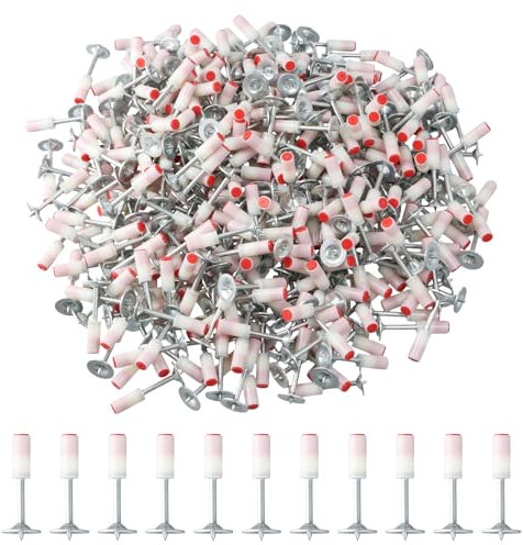 Dokeno Nägel für Nagelpistolen, 400 Stück 7,3 mm Round Stahlnägel für Druckluft Nagelpistole, Mini Nägel für Decken, für Nail Gun, Decken Wände Reparatur Befestigung Installieren