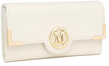 Miss Lulu Geldbörse Damen Lange Geldbeutel Frauen Portemonnaie Brieftasche Kartenfächer Reißverschluss Tasche Mehrere Karte Schlüssel PU Leder mit Metallschnalle Handyfach