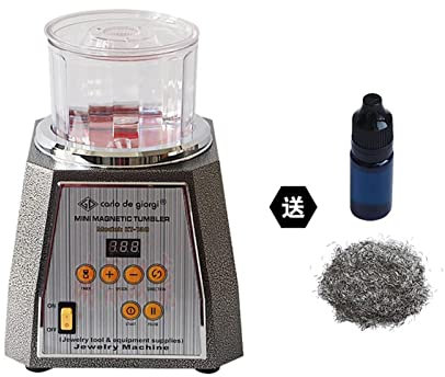 JOXLOVER Kit pulidor de Joyas, Máquina de Pulido de la joyería del Vaso magnético Máquina giratoria de Diamante, máquina de Pulido de Superficie de Pulido magnético para Joyas, Metal, Madera
