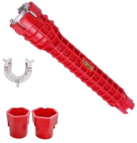 Faucet and Sink Installer，Faucet and Sink Wrench，Multi-Purpose Wrench Plumbing Tool，for Toilet Bowl, Sink, Bathroom, Kitchen Plumbing（5 in 1/8 in 1）(8 in 1)