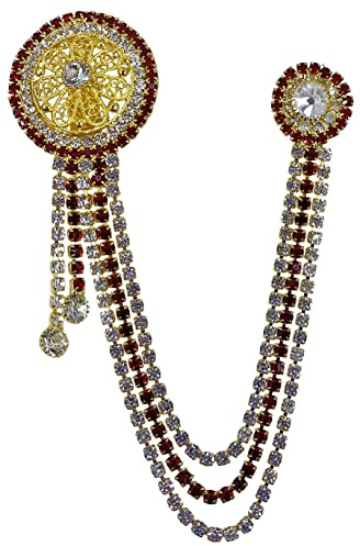 Diamantbrosch för män kostym blazer sherwani och kvinnor sari nålar för bröllop gyllene, medium, harts, ingen ädelsten, Medium, HARTS, ingen ädelsten