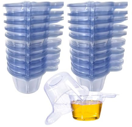 200 pièces Gobelets à urine en plastique, Tasses de collecte d'urine, Récipients pour échantillons d'urine Tasses, Gobelets pour échantillons d'urine, 40 ml, pour test d'ovulation, test de pH