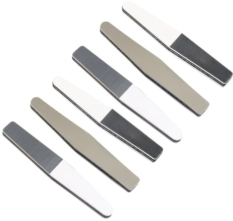 CALLARON 6piezas Tiras de Pulido para Manicura Hechas de Material Alta Densidad Color Negro y Blanco Cuidado de Uñas Casa
