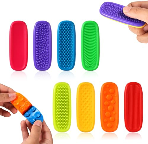 8uds Juguetes Sensoriales Antiestrés, con Ventosas Texturizadas para Niños y Adultos Juguetes Silenciosos de Escritorio para Aula Viajes y Oficina
