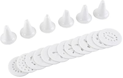 Zerodeko Manual Cookie Piping Presser White Plastic Dessert Decorator Baking Tool with Ergonomic Handle for Home Cake Decorating and Pastry Press Biscuits