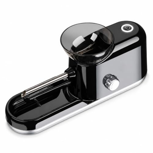 KinZon Machine à Rouler Électrique Automatique, Formats 8 mm et 6,5 mm, Remplissage par Bouton, Tube en Acier Inoxydable, Alimentation à Spirale, Plateau Amovible, Design Compact (Noir)