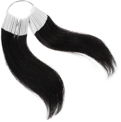 COLLBATH 30 Stück Echthaar Farbmuster Ringe mit Pvc Ring 3 Farbstufen Widerstandsfähig und Wiederverwendbar für Friseure und Haarfärbetests
