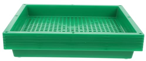 FONDOTIN 6pezzi Vassoio per Coltivazione di Piante in Materiale Plastico Vassoio per Germinazione dei Semi per Semina Piastra per Serra da Giardinaggio e Lavori di Invasatura