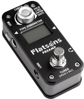 Pédale de guitare – d'aluminium 9,6 x 4,2 x 5 cm | Pédale multi-effets | Pédales de distorsion | Pédales d'effets pour guitare électrique compacte avec options sonores polyvalentes pour le