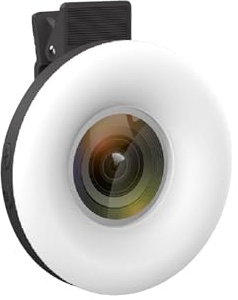 Jectse Obiettivo Macro 15X per Obiettivo Fotocamera Telefono, 28 LED Obiettivo Macro a 5 Livelli con Anelli LED, Design a Morsetto USB Ricaricabile per Trucco Fotografico Gioielli, 3