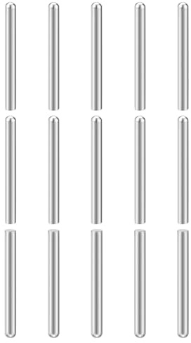 QUARKZMAN 15Pz 6mm X 80mm Perni Di Posizionamento, Acciaio Inox 304, Perni Di Sostegno Per Mensole A Testa Rotonda Cilindrica Per Librerie, Armadi E Componenti Di Mobili, Gb831, Argento