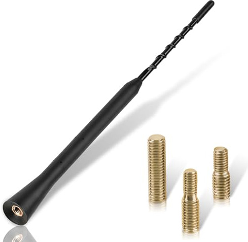 Antenne Voiture, Autoradio Antenne de Toit Universelle avec adaptateurs M4, M5, M6, Antenne Radio Voiture avec Réception AM/FM/Dab, Compatible avec Autoradios et Divers Modèles de Véhicules