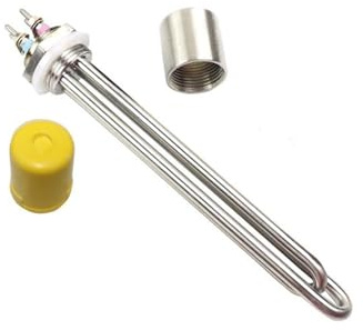 12v Heating Element DN25 Solar Water Heater Stainless Steel Immersion with Cap(Heater Thread,12v 300w BSP)