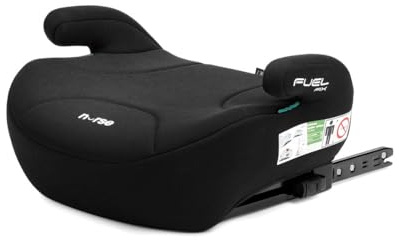 Nurse Fuel Fix Asiento Elevador con ISOFIX 125–150 cm, Booster con Reposabrazos, Instalación con Cinturón del Vehículo, Negro