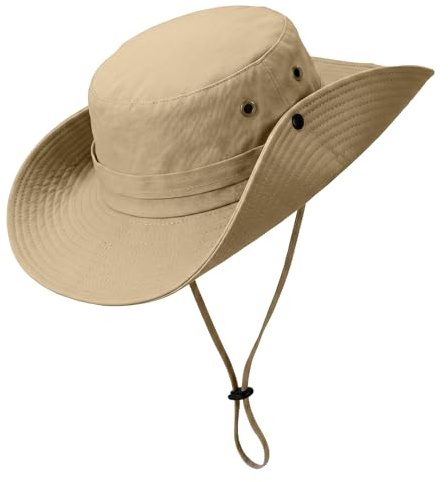 HIVTE Women UPF 50+ Sun Hat, 18CM Wide Brim Floppy Bucket Hat, Foldable & Breathable for Beach Fishing Summer