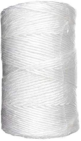 GOLBERG G White Poly Twine - 1 Ply x 1,000Ft Tube - Resists Unraveling and Fraying - Hand Tying