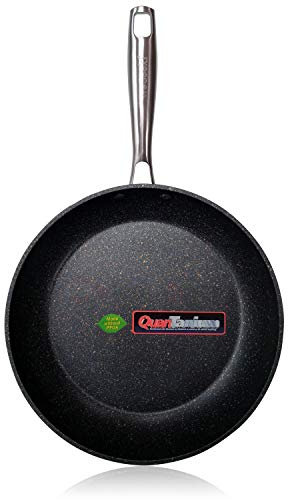 WECOOK! Ecochef Titanio Padella Induzione 22cm, Antiaderente QUANTANIUM Ecologico 5 Strati, senza PFOA, Alluminio Forgiato, 4mm di Spessore, Vitroceramica, Gas, Lavastoviglie