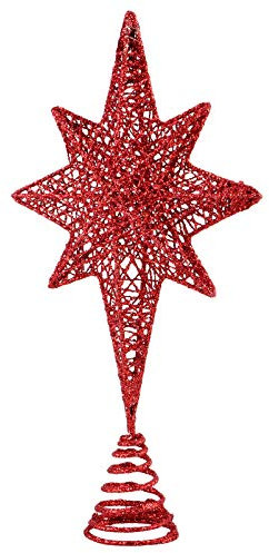 ABOOFAN 1pezzi Stella Albero Di Natale Otto Punte Puntale Per Decorazione Della Cima Albero Per Feste in Blu