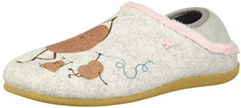 HOT POTATOES Womens Berwang Slipper, Gris, 6.5 UK