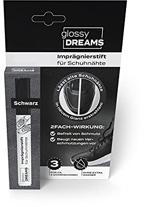 Glossy Dreams Imprägnierstift für Schuhnähte, befreit von Schmutz und beugt neuen Verschmutzungen vor, Lass Deine Sneaker neu erstrahlen, ohne Wasser