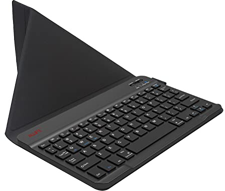ALLIFE Teclado inalámbrico Bluetooth 3.0 ultraligero, universal, ultraligero, portátil, para iOS, iPad, iPad, Air, Pro, Mini, Android, Windows, tabletas, PC, smartphone con funda de protección