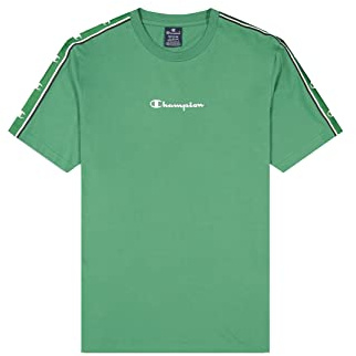 Champion Herren Legacy American Tape Small Logo S/S T-Shirt, Grün Patina