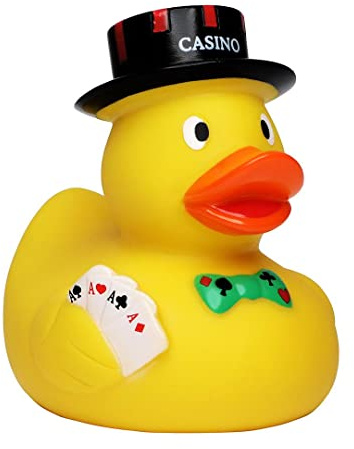 Schnabels Quietsche-Ente Poker Ente - Geschenk für Geburt Geburtstag Namenstag Kinder Baby Freund-in Mädchen Junge - Spielzeug Bade-Ente Badewanne Deko