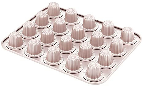 CANDeal Moule à pâtisserie en Carbone Lourd pour 20 Cannelés/Mini Muffins/Cupcakes