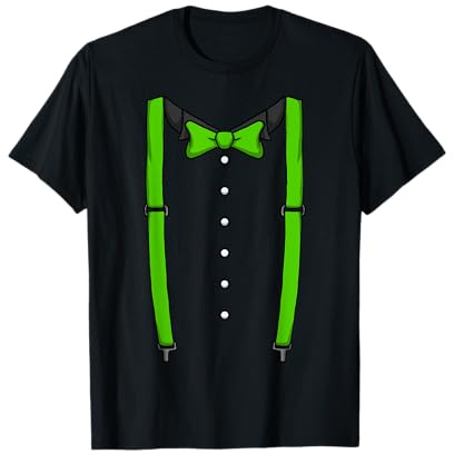 Grüne Fliege Hosenträger Kummerbund Smoking Fliege T-Shirt
