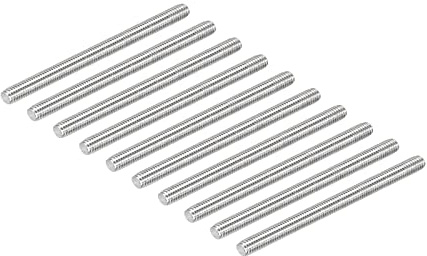 DMiotech 10 Stück Gewindestange M6 x 90mm Gewindestab Messing Gewindestifte Metrische Vollgewindestange Gewindebolzen für Möbel Maschinen Schraubverbindungen