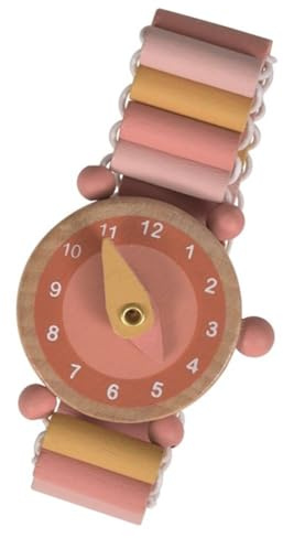 EGMONT TOYS träklocka Emma, med rörliga visare barnklocka
