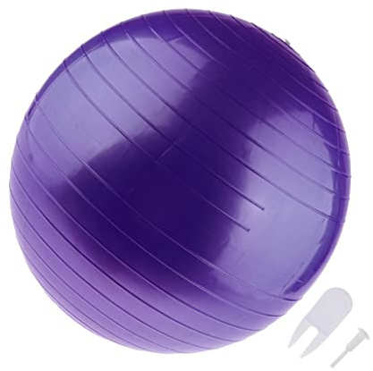 rockible Exercise Ball 45 Cm Sitting Ball Fitness Yoga Pilates, Purple, 45cm