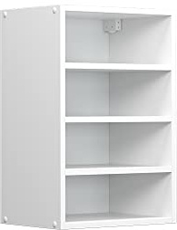 Vicco Hängeschrank R-Line, Weiß, 40 cm | mit offenen Regalen, zur Wandmontage zur Aufbewahrung von Utensilien