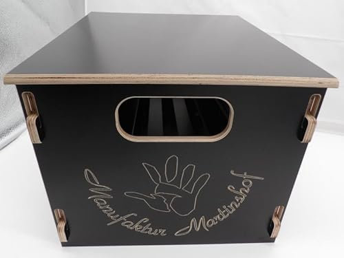 Bierkasten Flaschenrutsche mit Deckel in schwarz-braun Wunschgravur Manufaktur Martinshof Männertag, Herrentag, Himmelfahrt, Geschenk für Männer, Party, Biergarten, Vatertag