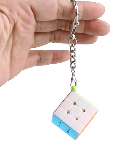 Vdealen Mini Zauberwürfel Schlüsselanhänger Speed Cube Key Ring Zauberwürfel Original 30mm, Schlüsselanhänger Magic Würfel für Kindergeparty Spielzeug Geschenke für Kinder Teenager Erwachsene(3x3)