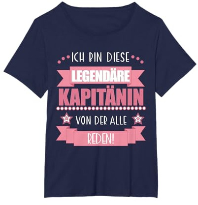 lustiger Spruch Boot Segeln Geschenk Kapitänin T-Shirt