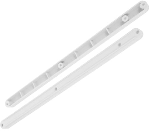 Kunststoff Schubladenführung, 2 Stück, Weiß, 298mm, Vollauszug