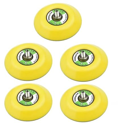 ZHLWei 5 Stück 3 Zoll 75 mm Schleifscheiben mit Klettverschluss und M6-Gewinde-Stützteller for Luftschleifer, Schleifen, Polieren, Schleifwerkzeuge