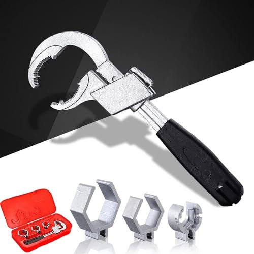 Universal Adjustable Double-ended Wrench Universal Adjustable Double-ended Wrench, Multipurpose Bathroom Sink Wrench Set, Universal Bathroom Faucet Sink Water Pipe Wrench, Large Opening Adjustable Wre