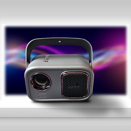 Videoproyector WiFi Bluetooth, proyector, retroproyector, videoproyector 4K compatible con cine en casa, HDMI 1080p AV USB, Android 11 (gris mate)