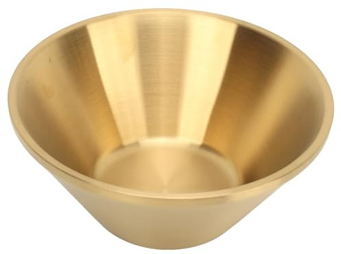 Wifehelper Bols à Salade en Acier Inoxydable, Bol à Nouilles, Bol à Soupe décoré à Double Couche, Ornement doré, Bol à Riz Décoratif à Double Couche, Bol à Chapeau en Bambou, Bols à Salade