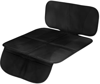 Protector de Asiento de Coche para Niños, Protectores de Asiento de Cuero para Asiento Infantil, Universal Cubreasiento Trasero para Sillas de Coche, Impermeable y Fácil de Limpiar, Negro