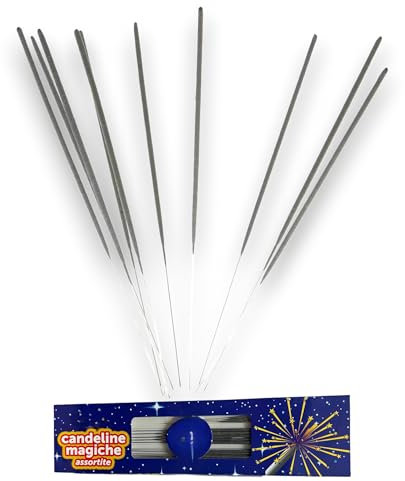 420x Candeline Magiche 17cm Scintille Luminose - Kit 3 Confezione da 140 Bastoncini Scintillanti - Ideali per Matrimonio, Compleanno, Capodanno, Feste All'aperto e Party [Classe di efficienza energeti