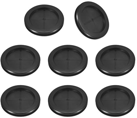 QUARKZMAN 10pz Occhielli in Gomma 60mm Foro di Perforazione, Guarnizione Anello per Tappi Fori a Doppia Faccia ID 50mm Passacavi Scrivania per Protezione dei Cavi Firewall, Nero