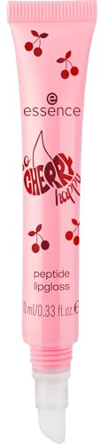 essence SO CHERRY happy peptide lipgloss, Nr. 02, Pink, feuchtigkeitsspendend, glänzend, strahlend frisch, vegan, ohne Parabene, ohne Mikroplastikpartikel, Nanopartikel frei, 1er Pack (10ml)