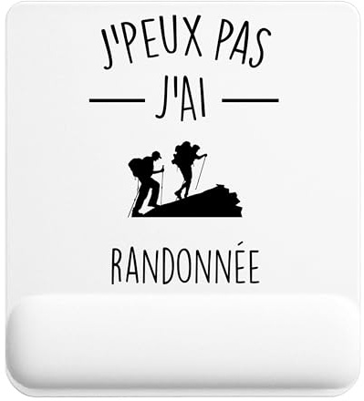 Planetee Tapis de Souris J'Peux Pas Randonnee | Accessoire Bureau Ergonomique - Idéal pour Anniversaire, Collègue, Secret Santa Noël, Fête des Pères et Fête des Mères