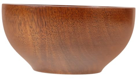 BESTYASH Holzschale mit Glatten Kanten Einfache Reinigung Tiefe Servierschüssel für Salat und Suppe Schlichtes und Schönes Design Große Obstschale für Küche
