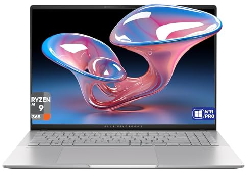 ASUS Vivobook - Computer portatile S16 Copilot+, AMD Ryzen AI 9-365, 32 GB LPDDR5x RAM, SSD PCIe da 2 TB, display da 16 3,2K (3200x2000), AMD Radeon 880M, tastiera retroilluminata RGB a 1 zona, W11